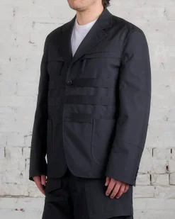 Best Junya Watanabe MAN Poly Oxford Utility Blazer Black