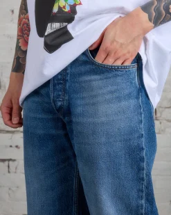 Best JW Anderson Cropped Straight Leg Jean Mid Blue Denim