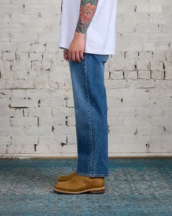 Best JW Anderson Cropped Straight Leg Jean Mid Blue Denim