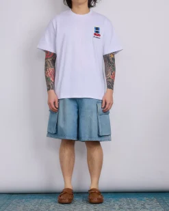 Clearance JW Anderson Denim Cargo Shorts Light Blue