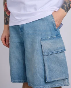 Clearance JW Anderson Denim Cargo Shorts Light Blue