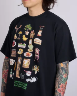 Discount JW Anderson Diorama Printed T-Shirt Black