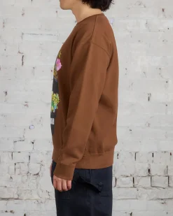 Fashion JW Anderson Flower Pot Print Crewneck Brown