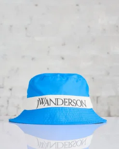 Online JW Anderson Logo Bucket Hat Blue / White
