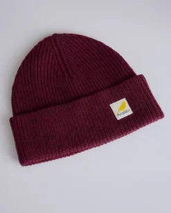 Clearance JW Anderson Logo Patch Beanie Crimson Red