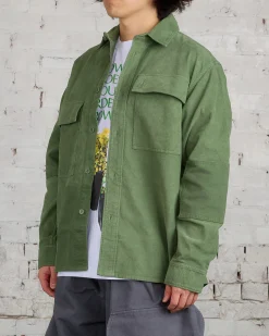 Sale JW Anderson Patchwork Corduroy Overshirt Dark Green