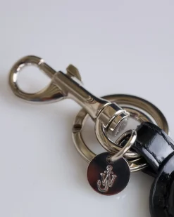New JW Anderson Penis Leather Keyring Black