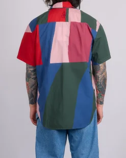 Fashion JW Anderson Printed Zip-Up Short Sleeve Shirt Multi