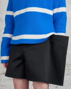 New JW Anderson Side Panel Cotton Sateen Short Black