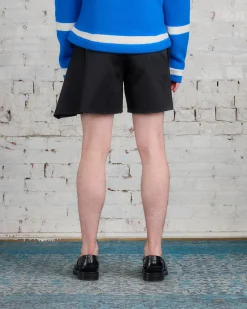 New JW Anderson Side Panel Cotton Sateen Short Black