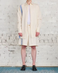 Best JW Anderson Wide Leg Linen Short Off White