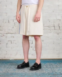 Best JW Anderson Wide Leg Linen Short Off White