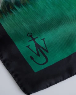 Discount JW Anderson 60x60 Cat Scarf Emerald