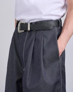 Outlet LaFrance Double Pleated Denim Navy