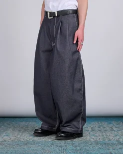 Outlet LaFrance Double Pleated Denim Navy