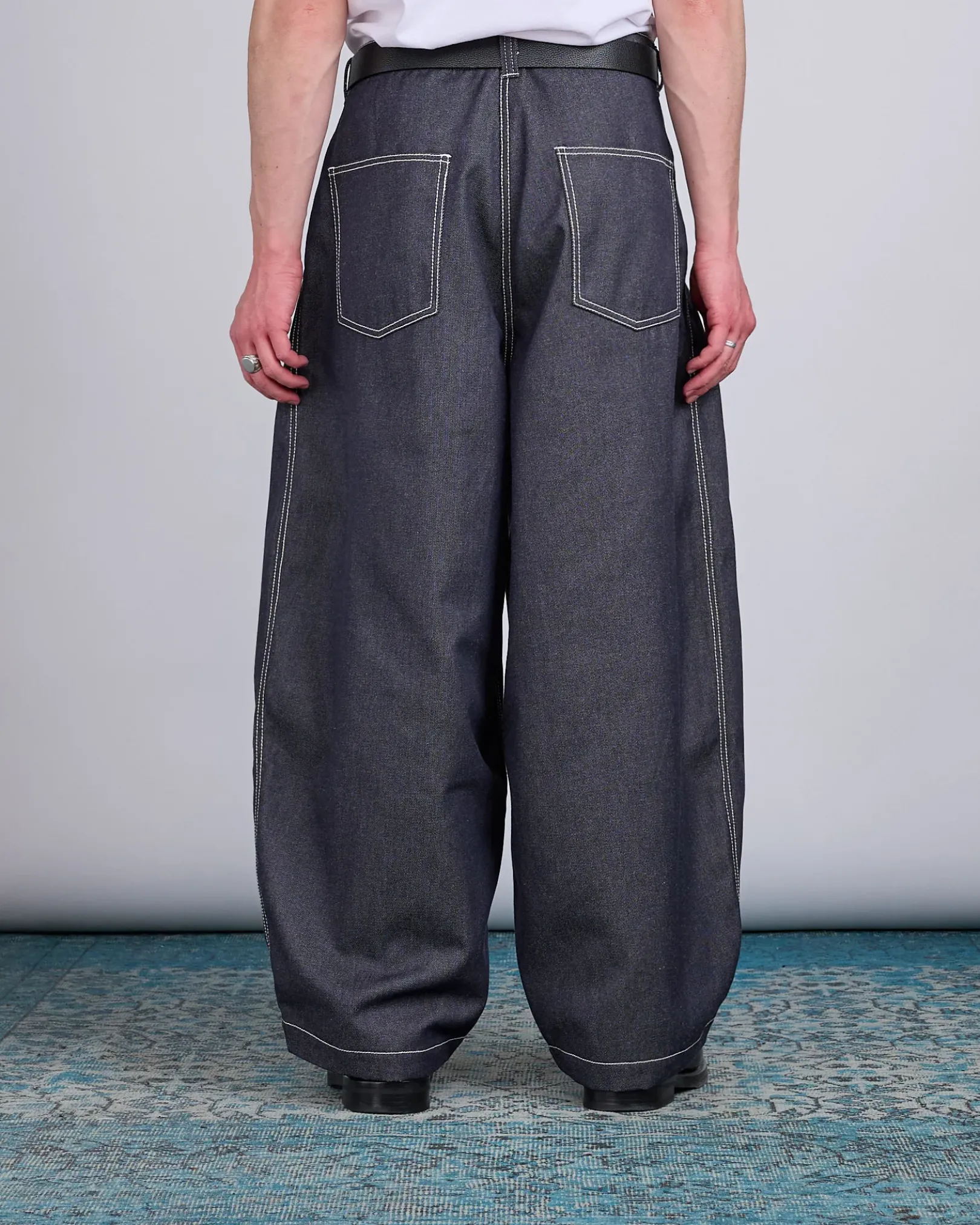 Outlet LaFrance Double Pleated Denim Navy