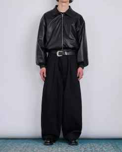 Outlet LaFrance Double Pleated Denim Black