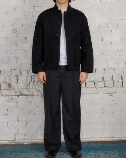 Outlet Lemaire Boxy Heavy Denim Jacket Black