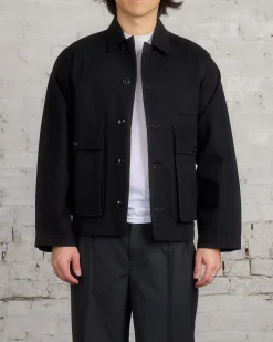 Outlet Lemaire Boxy Heavy Denim Jacket Black