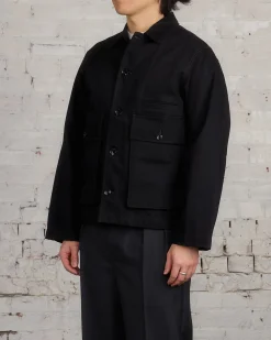 Outlet Lemaire Boxy Heavy Denim Jacket Black