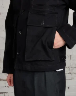 Outlet Lemaire Boxy Heavy Denim Jacket Black