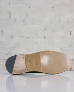 New Lemaire Flat Piped Slipper Loafer Nappa Leather Black