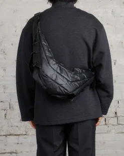 Discount Lemaire Medium Soft Game Bag WR Coated Cotton Ash Black