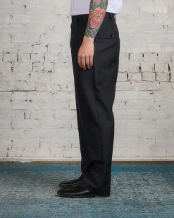 Sale Lemaire Pleated Tropical Wool Pant Caviar