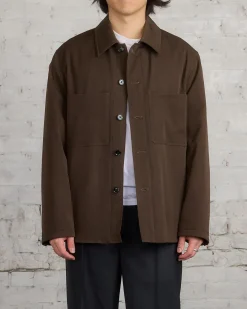 Online Lemaire Wadded Facing Blouson Jacket Kobicha Brown