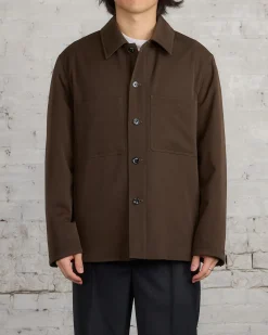 Online Lemaire Wadded Facing Blouson Jacket Kobicha Brown