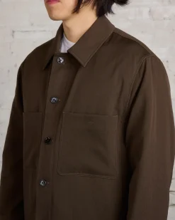 Online Lemaire Wadded Facing Blouson Jacket Kobicha Brown