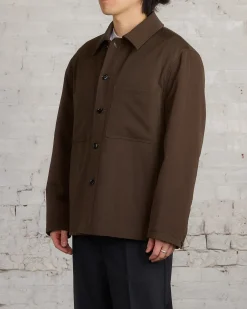 Online Lemaire Wadded Facing Blouson Jacket Kobicha Brown