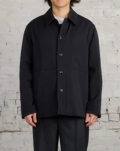 Sale Lemaire Wadded Facing Blouson Jacket Black