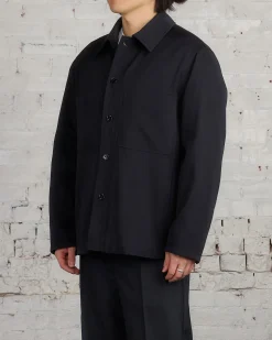 Sale Lemaire Wadded Facing Blouson Jacket Black