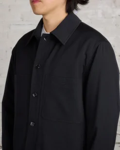 Sale Lemaire Wadded Facing Blouson Jacket Black