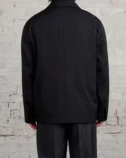 Sale Lemaire Wadded Facing Blouson Jacket Black
