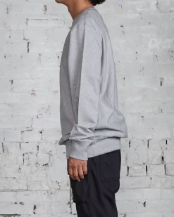 Outlet LESS 17 LESS17 Basis Crew Grey Heather