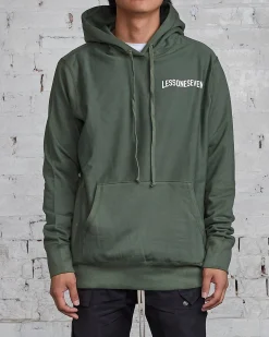 Best LESS 17 LESS17 Wavy Hoodie Olive