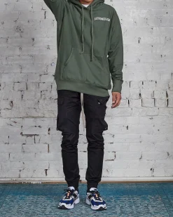 Best LESS 17 LESS17 Wavy Hoodie Olive