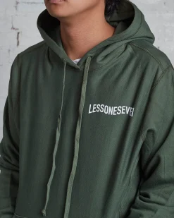 Best LESS 17 LESS17 Wavy Hoodie Olive