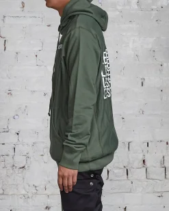 Best LESS 17 LESS17 Wavy Hoodie Olive