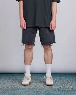 Sale Maison Margiela Cotton Canvas Carpenter Short Washed Black