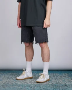 Sale Maison Margiela Cotton Canvas Carpenter Short Washed Black