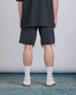 Sale Maison Margiela Cotton Canvas Carpenter Short Washed Black