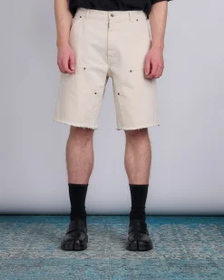 Online Maison Margiela Cotton Canvas Carpenter Short Ecru