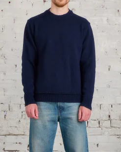 Outlet Maison Margiela Gauge 5 Shetland Sweater Navy