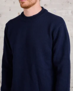 Outlet Maison Margiela Gauge 5 Shetland Sweater Navy