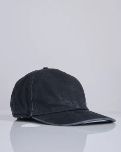 Fashion MM6 Maison Margiela Maison Margiela MM6 Cotton Canvas Numbers Logo Cap Washed Black