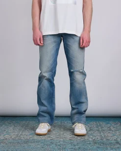 Fashion MM6 Maison Margiela Maison Margiela MM6 Distressed Denim Jean Medium Blue