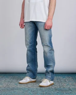 Fashion MM6 Maison Margiela Maison Margiela MM6 Distressed Denim Jean Medium Blue